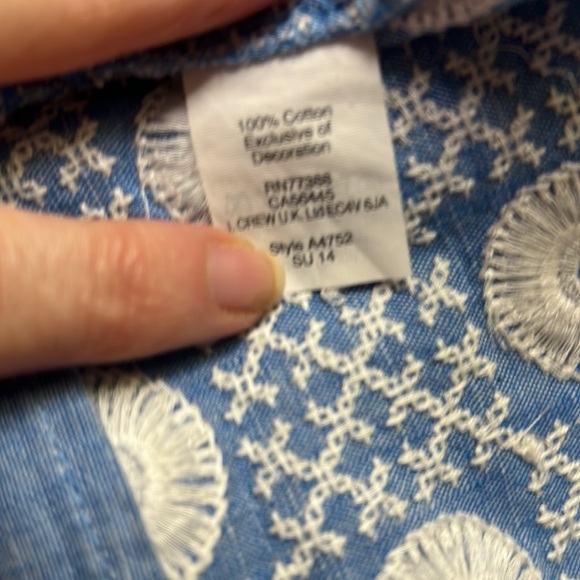 Madewell Chambray Embroidered Dress - Picture 7 of 7